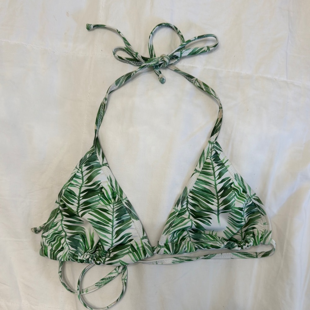 Mora Leaf Print Bikini Top